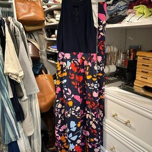 Floral Sleeveless Maxi Dress - Multicolor